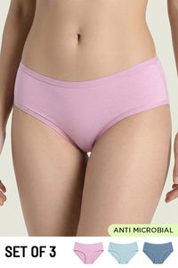 Zivame Regular Rise Full Coverage Hipster Panty (Pack of 3) - Multicolor — thumbnail 1